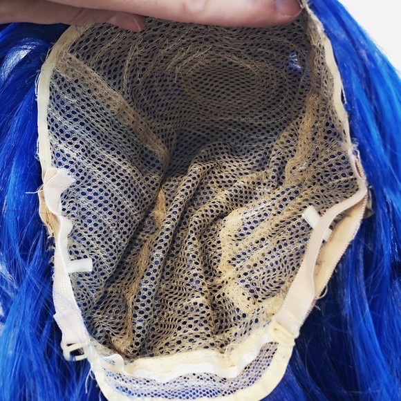 NWT royal blue wavy wig adjustable long cosplay